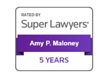 Rated by Super Lawyers | Amy P. Maloney | 5 Years